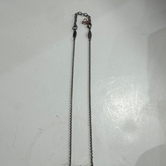 Sabika Silver Tone Necklace with Pink Pendant - Picture 11 of 14